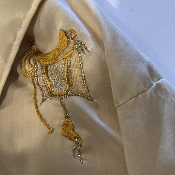 Vintage K-mart Embroidered Western Shirt Permanent Press Rockabilly Cowboy L (B3 - Picture 2 of 4